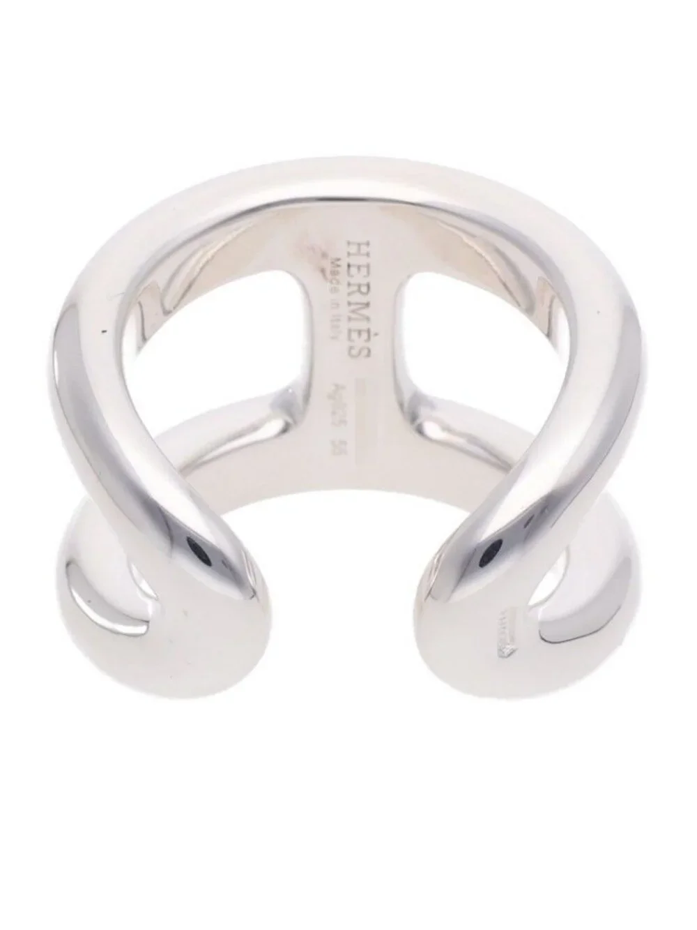 Hermes Osmose GM Silver Ring